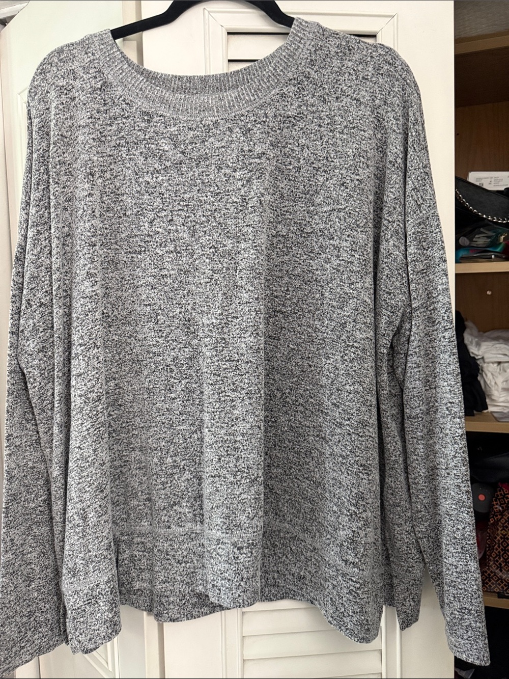 Lucky Brand Gray Marled Crewneck Sweater